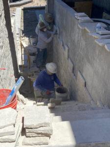 Onsite Customer Using our GTU45XM Blades Cutting Stone-7